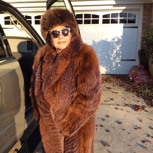 Handmade Genuine Arctic Fox Fur & Leather Winter Hat